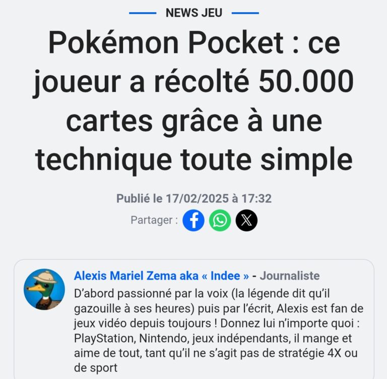 Il dépense 8000 dollars et récupère 50000 cartes sur Pokémon Pocket