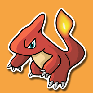 Projet Sticker Reptincel Gotta Stick'em All Pokémon Art Digital Sticker Création Procreate Great Pearler Créatif