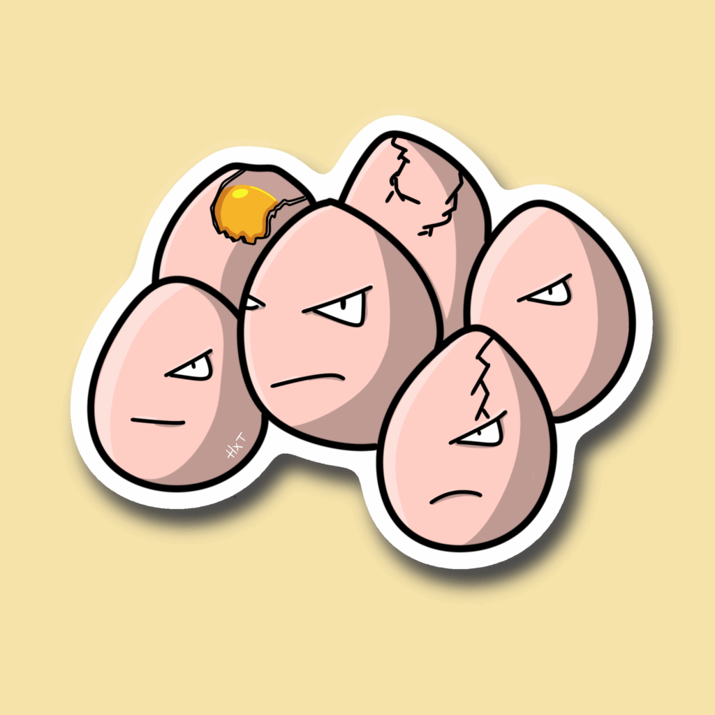 Projet Sticker Neunoeuf Gotta Stick'em All Pokémon Art Digital Sticker Création Procreate Great Pearler Créatif