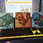 Triptyque Nostalgia Pokemon Gen 1 Peinture Salamèche Bulbizarre Carapuce Art Tableau Création Procreate Great Pearler Créatif