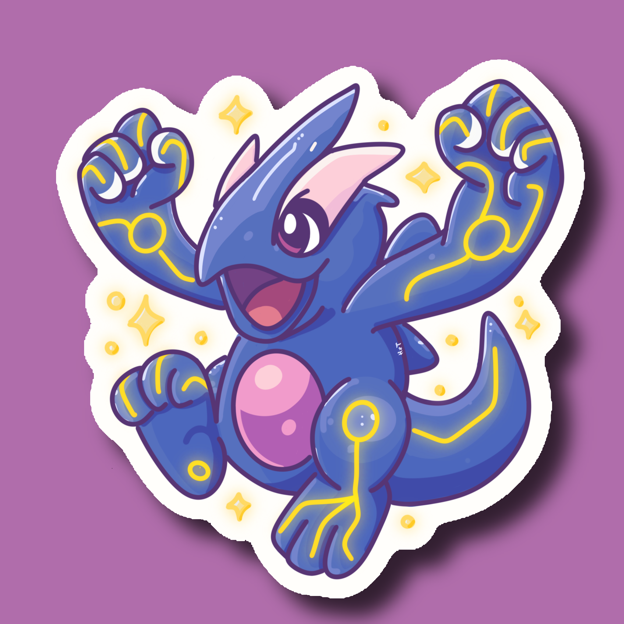 Pokefusion Kyogre Lugia Pokémon Art Digital Sticker Création Procreate Great Pearler Créatif